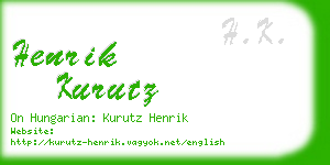 henrik kurutz business card